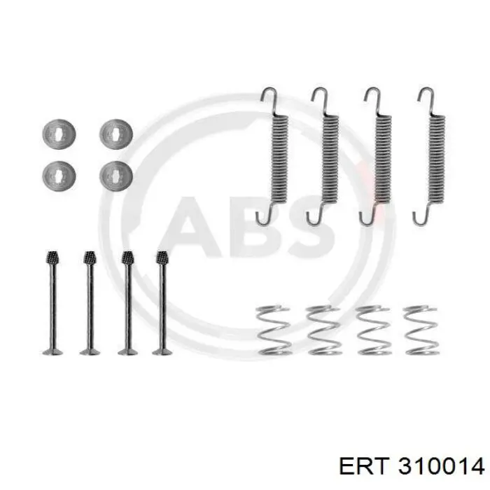 Установочный комплект задних барабанных колодок ERT 310014 цена, от 3.89 USD