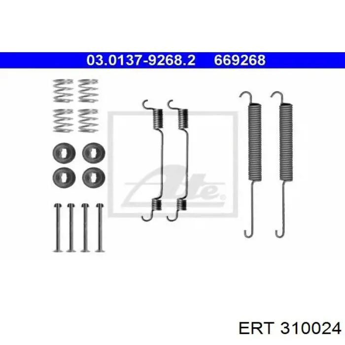 Ремкомплект тормозов задних ERT 310024