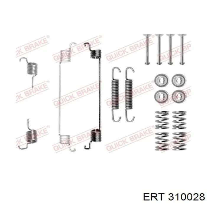 Установочный комплект задних барабанных колодок ERT 310028 цена, от 6.63 USD