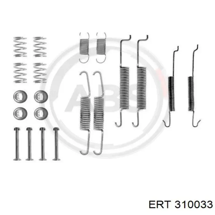 Установочный комплект задних барабанных колодок ERT 310033 цена, от 7.66 USD