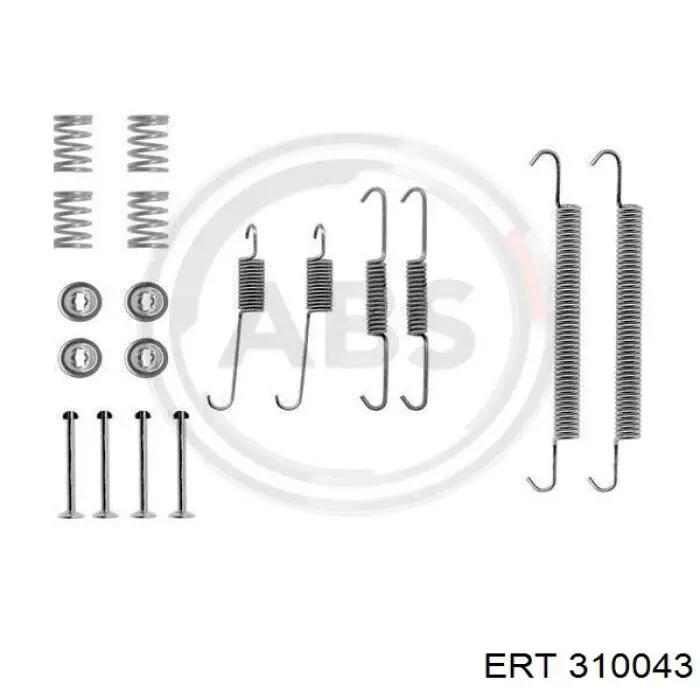 Установочный комплект задних барабанных колодок ERT 310043 цена, от 4.79 USD