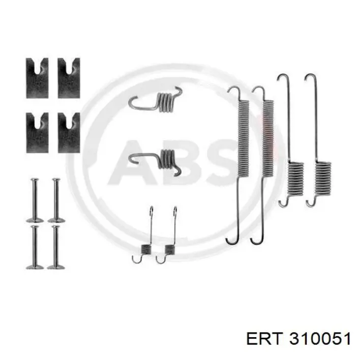 Ремкомплект тормозных колодок ERT 310051 цена, от 7.54 USD