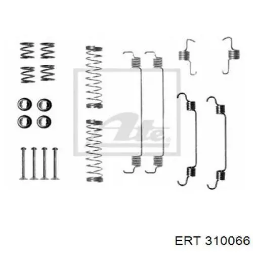 Установочный комплект задних барабанных колодок ERT 310066 цена, от 7.19 USD
