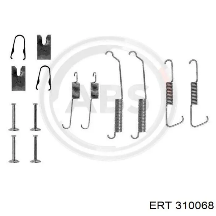Ремкомплект тормозных колодок 310068 ERT
