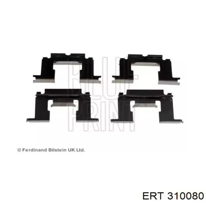 Kit de montaje, zapatas de freno traseras 310080 ERT