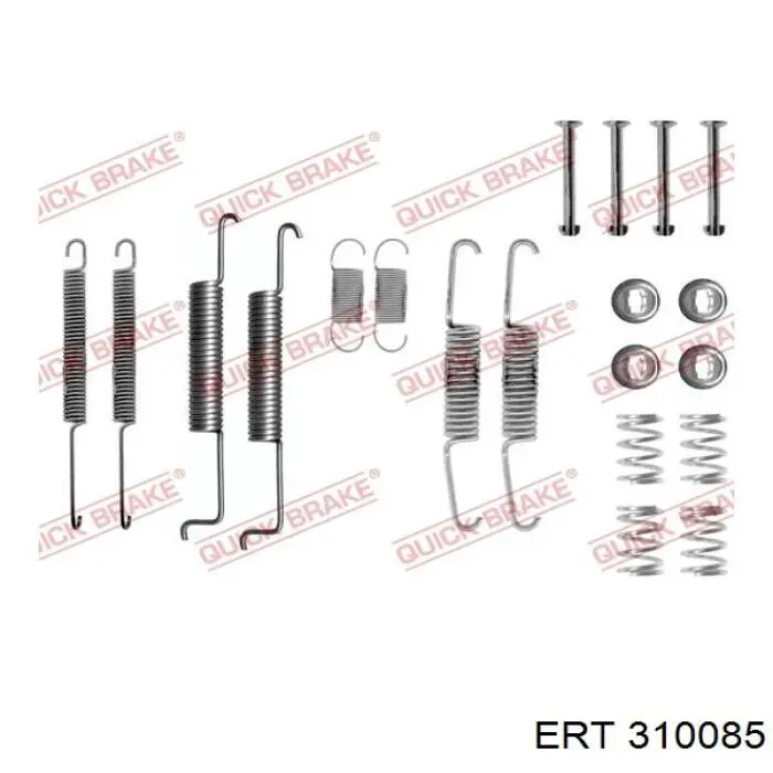 310085 ERT kit de montagem das sapatas traseiras de tambor