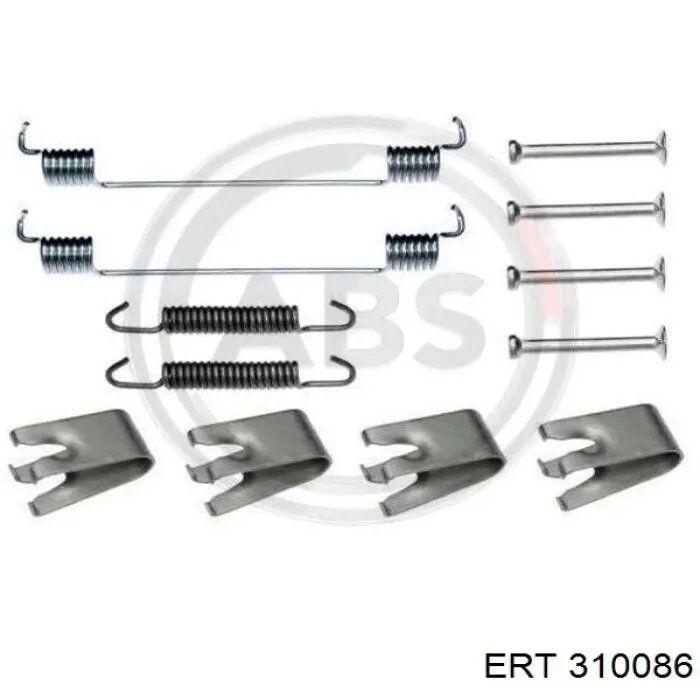 Установочный комплект задних барабанных колодок ERT 310086 цена, от 7.89 USD