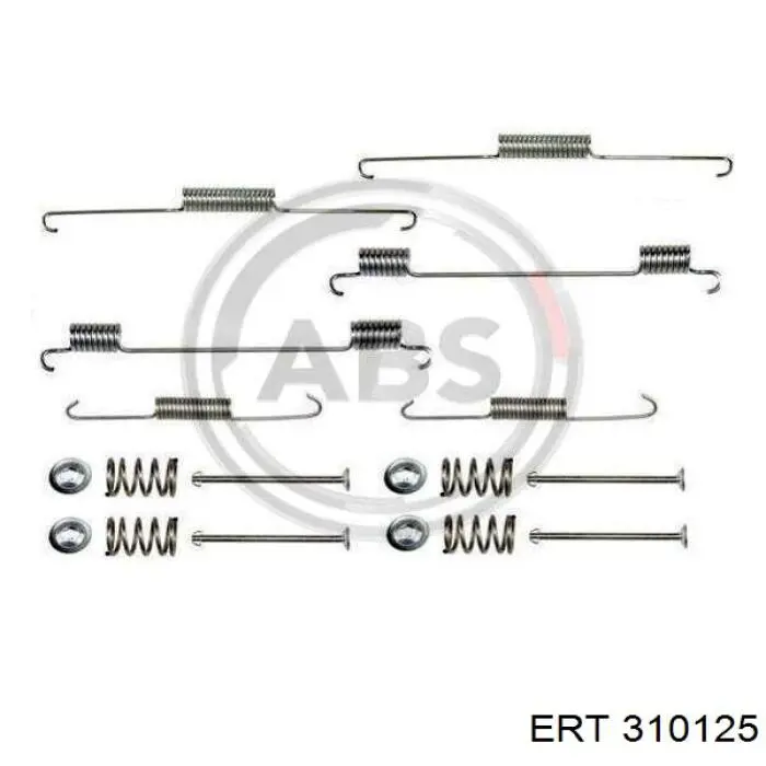 Монтажный комплект задних барабанных колодок 310125 ERT