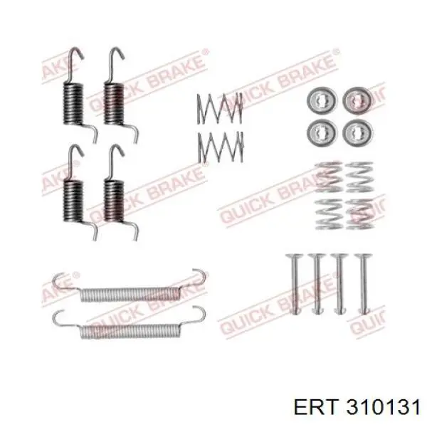 310131 ERT монтажный комплект задних барабанных колодок