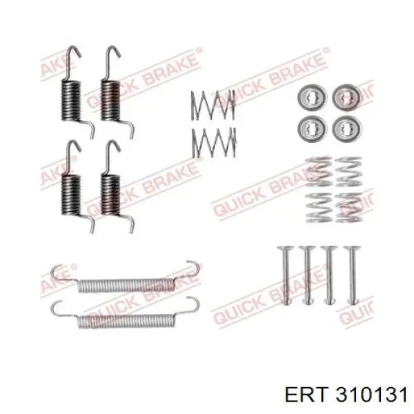 Монтажный комплект задних барабанных колодок 310131 ERT