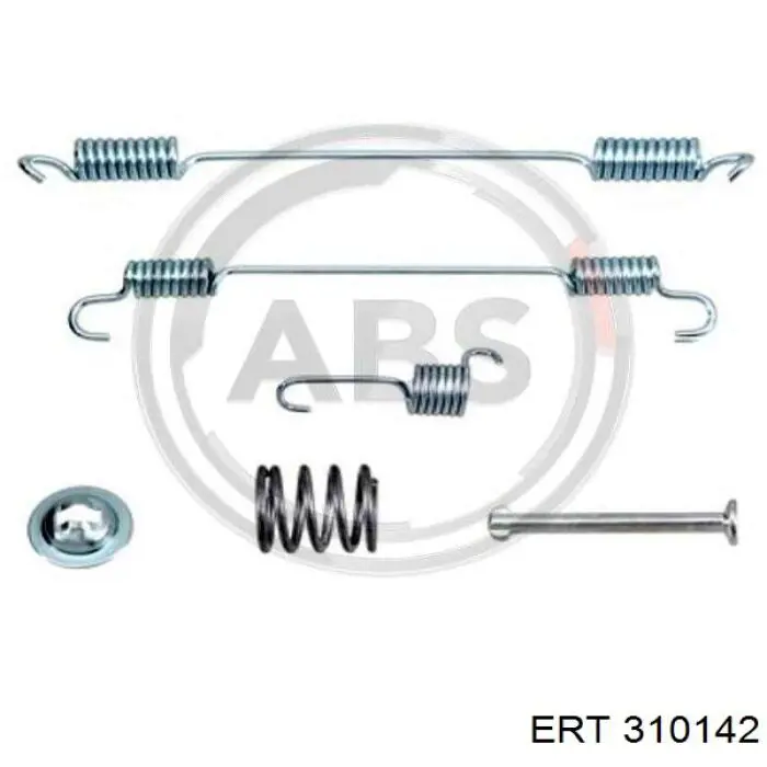 310142 ERT kit de montagem das sapatas traseiras de tambor