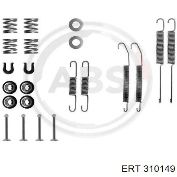 Установочный комплект задних барабанных колодок ERT 310149 цена, от 6.59 USD