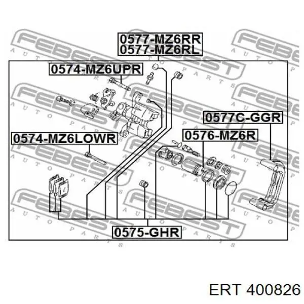 Ремкомплект суппортов ERT 400826 цена, от 8.50 USD