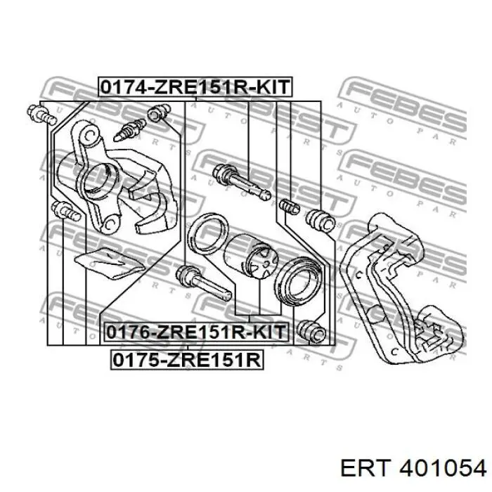 Ремкомплект суппортов ERT 401054 цена, от 6.18 USD