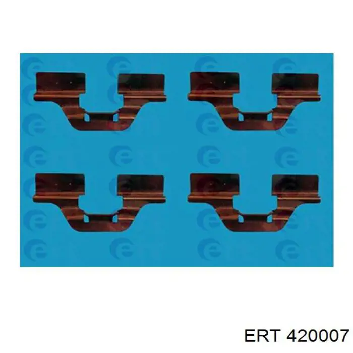 420007 ERT комплект пружинок крепления дисковых колодок задних