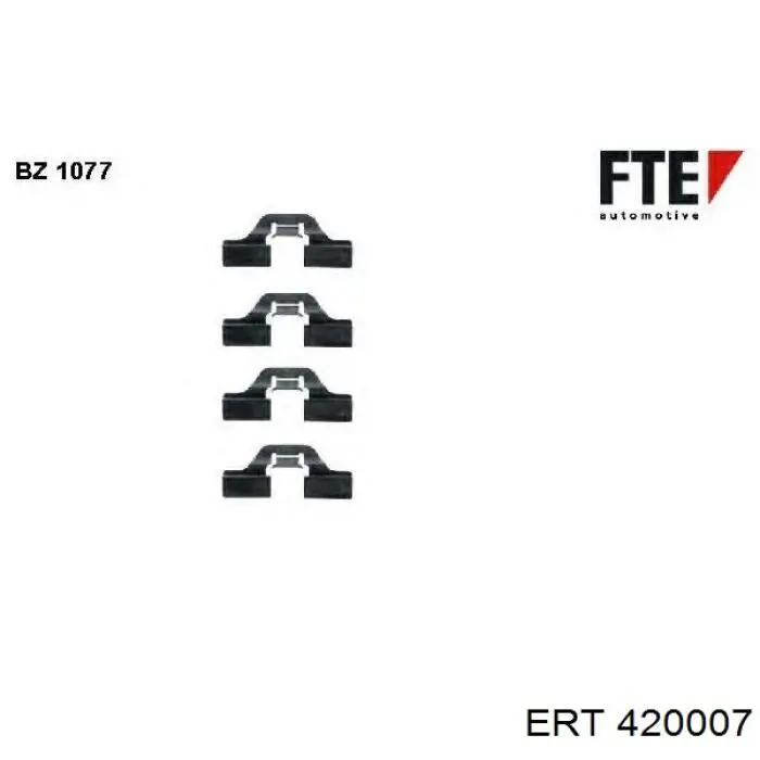 Комплект пружинок крепления дисковых колодок задних 420007 ERT