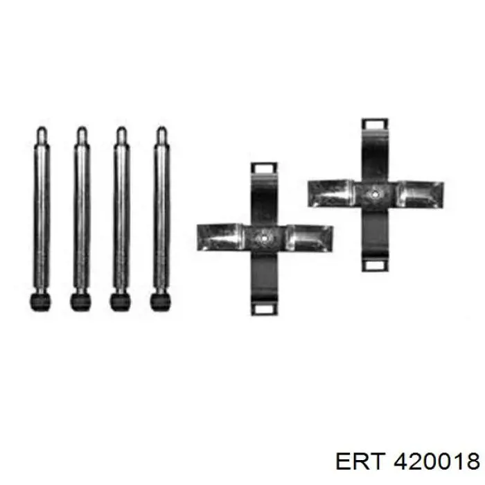 Juego de reparación, frenos traseros 420018 ERT