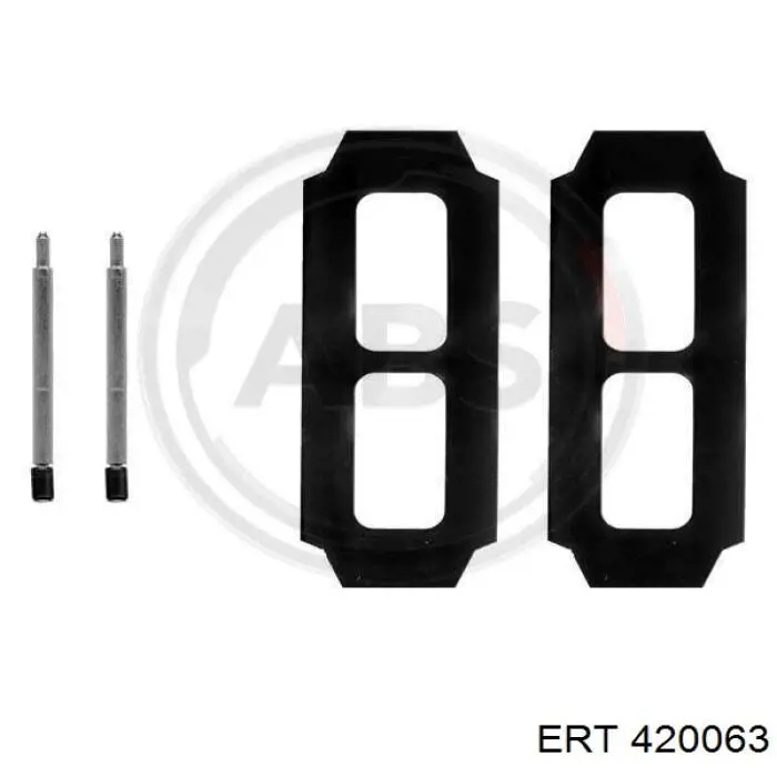 420063 ERT комплект пружинок крепления дисковых колодок передних