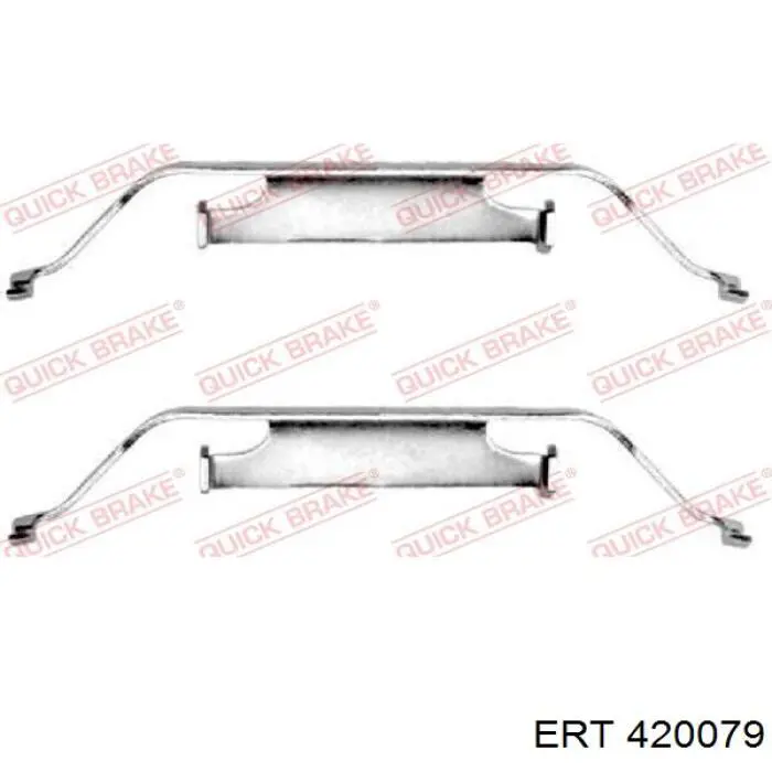 Комплект пружинок крепления дисковых колодок передних 420079 ERT