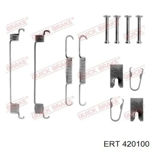 Комплект пружинок крепления дисковых колодок задних 420100 ERT