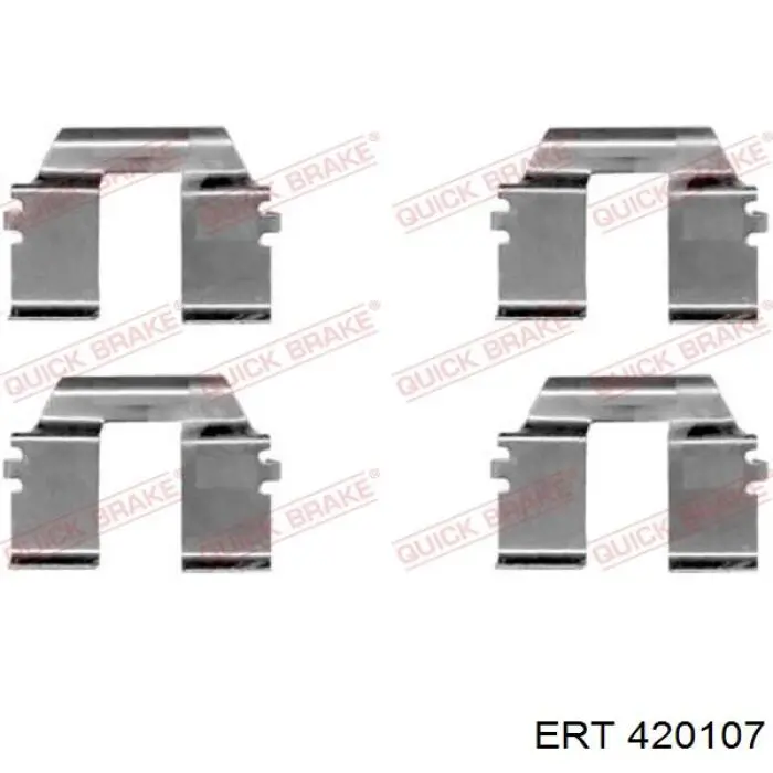 Комплект пружинок крепления дисковых колодок задних ERT 420107