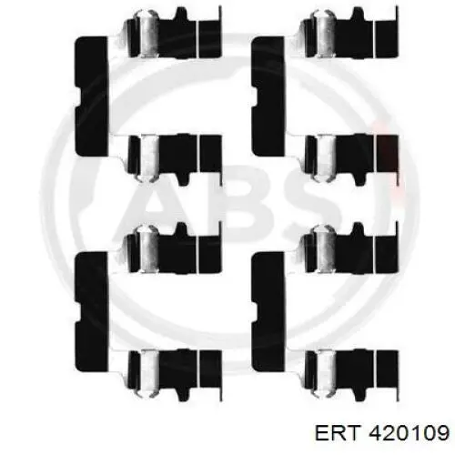 420109 ERT комплект пружинок крепления дисковых колодок передних