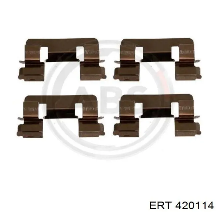 Комплект пружинок крепления дисковых колодок передних ERT 420114
