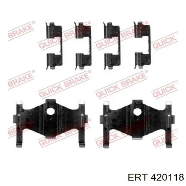 420118 ERT комплект пружинок крепления дисковых колодок задних