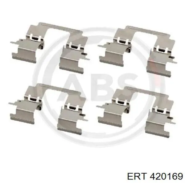 420169 ERT комплект пружинок крепления дисковых колодок задних