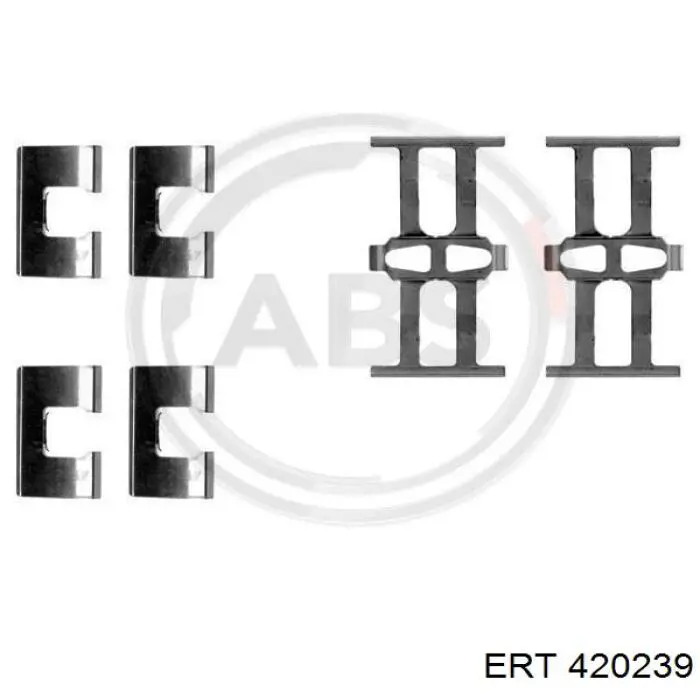 Комплект пружинок крепления дисковых колодок задних ERT 420239 цена, от 4.14 USD