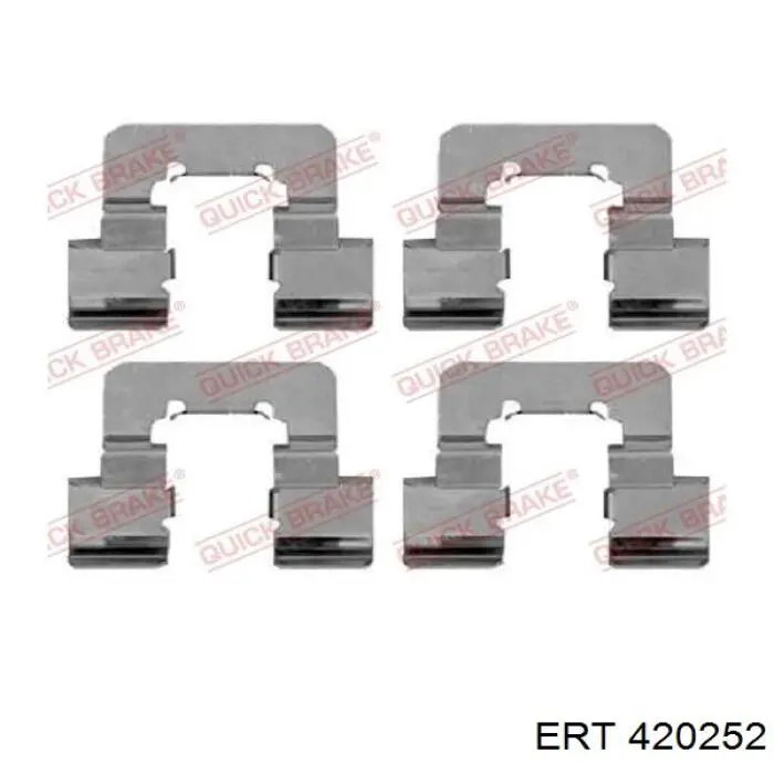 Комплект пружинок крепления дисковых колодок задних 420252 ERT