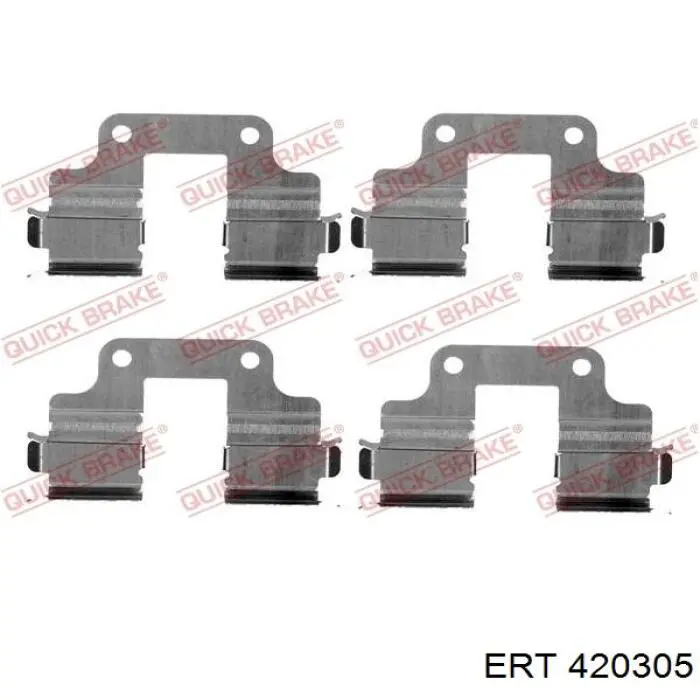 420305 ERT комплект пружинок крепления дисковых колодок задних