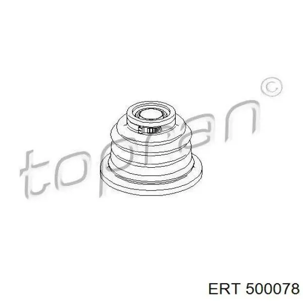Пыльник ШРУСа передней полуоси внутренний левый 500078 ERT