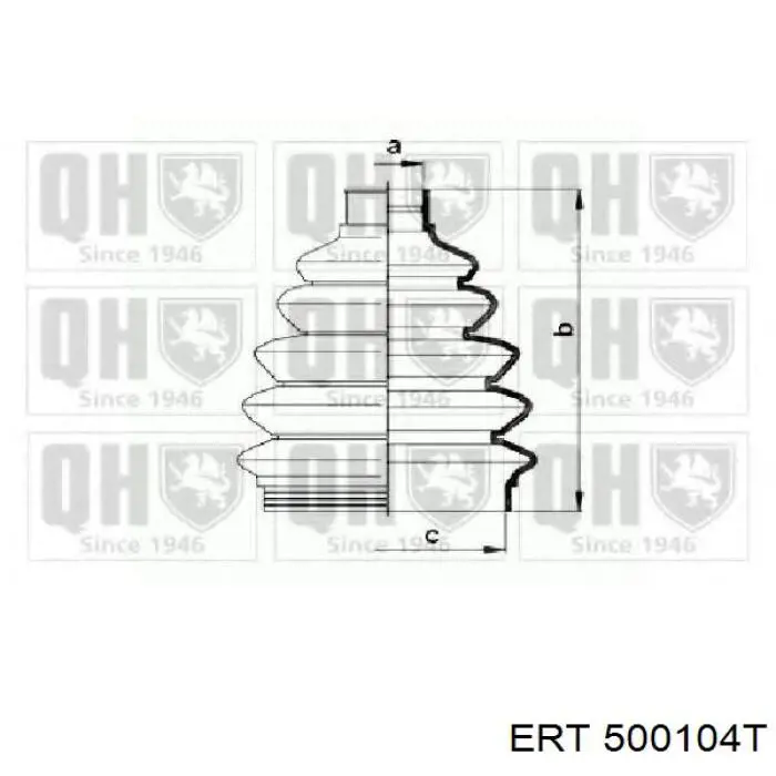 Купить 500104T ERT Пыльник гранаты наружный, передний