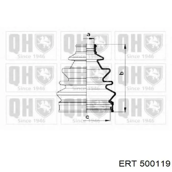 Купить 500119 ERT Пыльник гранаты наружный, передний