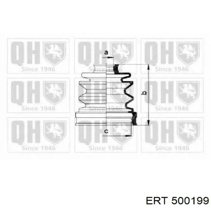 Купить 500199 ERT Пыльник гранаты внутренний, передней полуоси