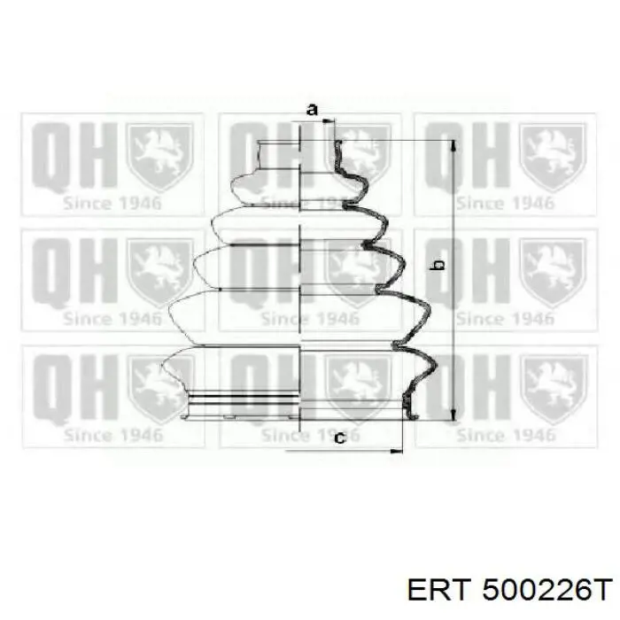 Купить 500226T ERT Пыльник гранаты наружный, передний
