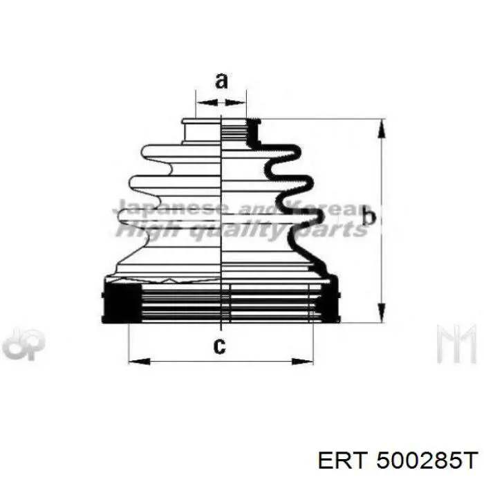 Пыльник ШРУСа передней полуоси наружный ERT 500285T