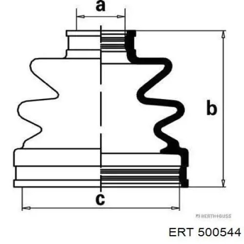 Пыльник ШРУСа внутренний 500544 ERT