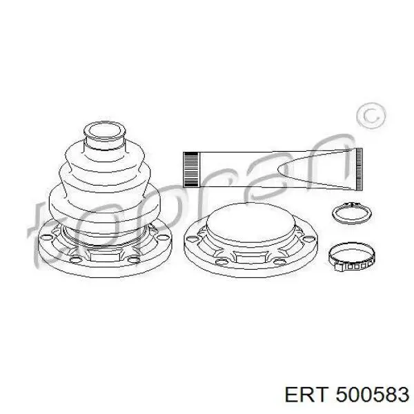 Пыльник ШРУСа задней полуоси наружный 500583 ERT