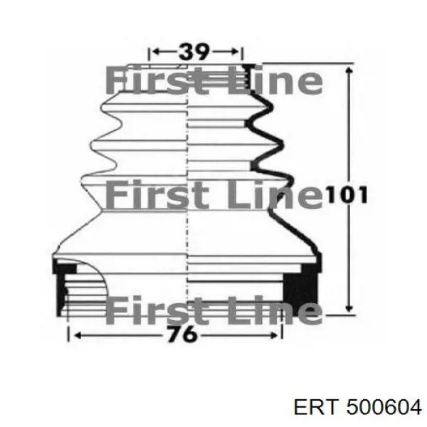 Пыльник ШРУСа внутренний 500604 ERT