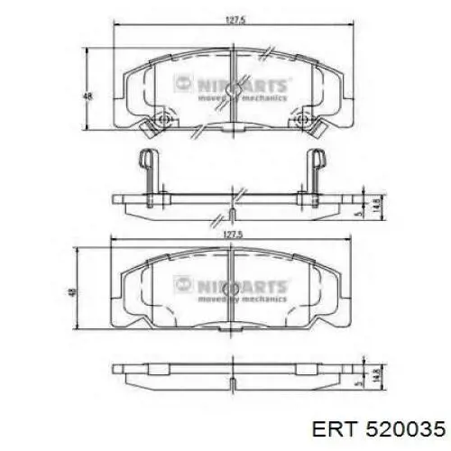 Купить 520035 ERT Отбойник на задние стойки