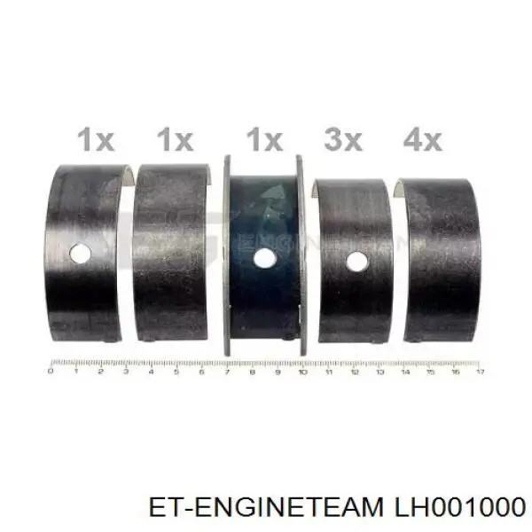 Вкладыши коленвала коренные, комплект, стандарт (STD) CMC843070 GP