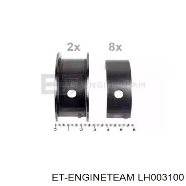 Вкладыши коленвала коренные, комплект, стандарт (STD) HCJC044S Parts-Mall