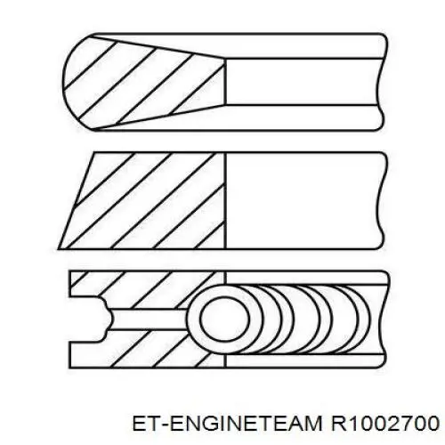 Купить R1002700 ET Engineteam Стандартные поршневые кольца в комплекте