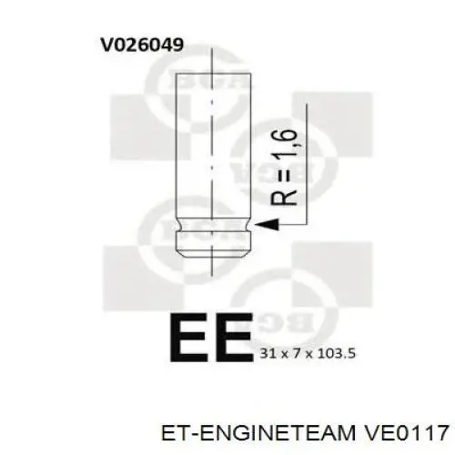 VE0117 ET Engineteam válvula de escape