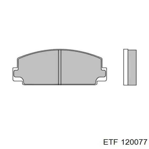 Передние тормозные колодки 120077 ETF