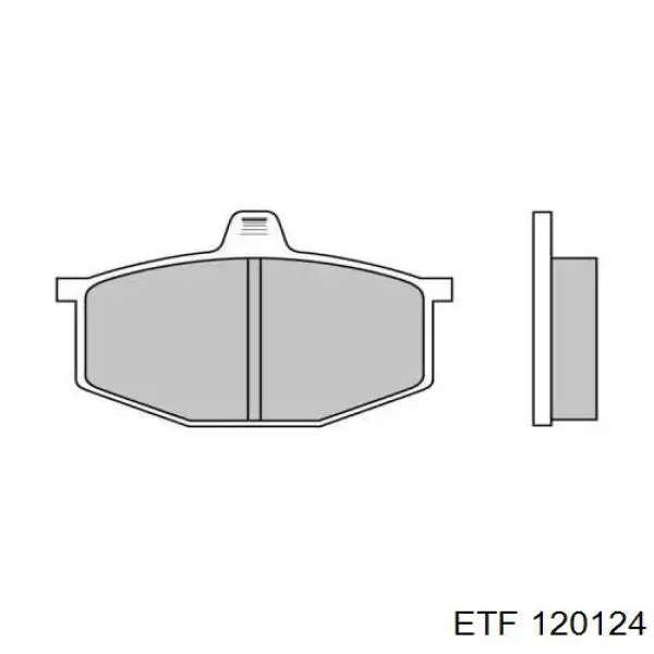 Передние тормозные колодки 120124 ETF