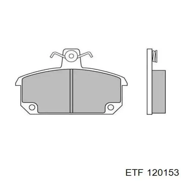 120153 ETF колодки тормозные передние дисковые