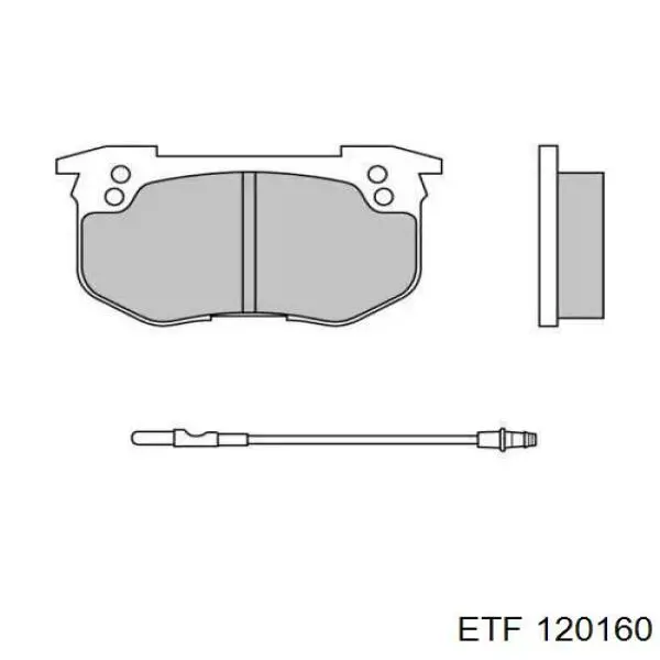 Передние тормозные колодки 120160 ETF